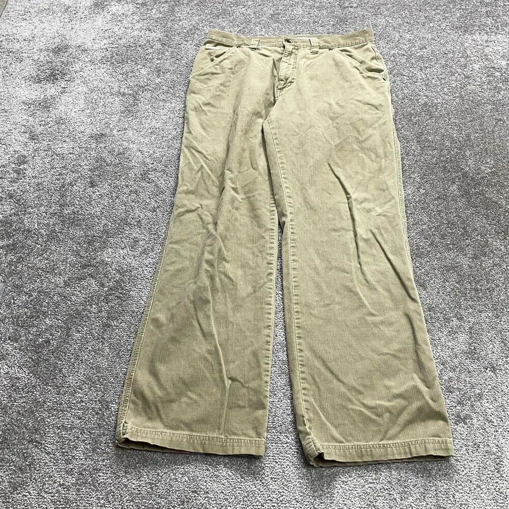 Columbia Chino Pants Mens 34 Beige Pockets Corduroy Straight Slacks Solid 34x31
